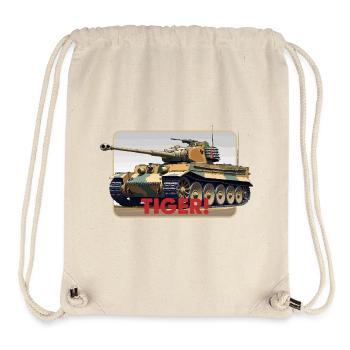 Tiger Panzer Illustration - Stanley/Stella recycelter Gym Bag - Naturweiß - Vorne