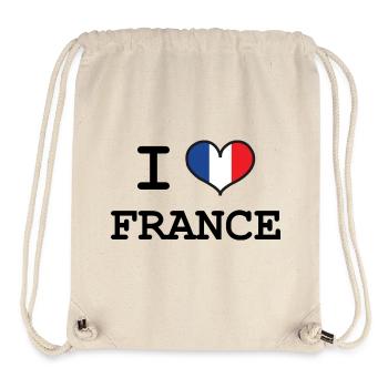 I Love France - Stanley/Stella recycelter Gym Bag - Naturweiß - Vorne