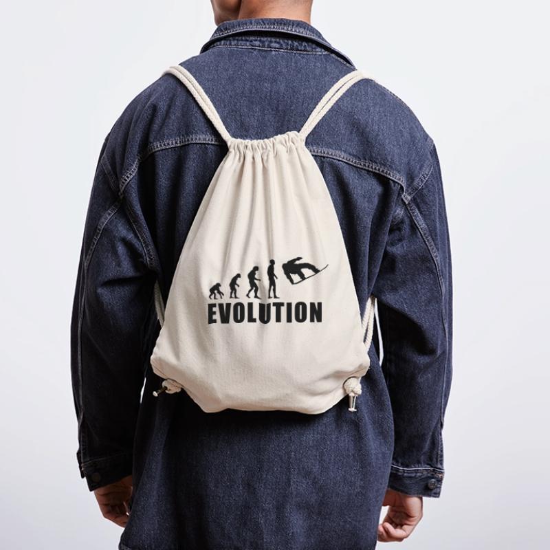 EVOLUTION SNOWBOARD Schnee Winter Geschenk Stanley/Stella recycelter Gym Bag