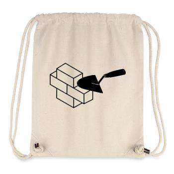 Mauersteine und Kelle - Stanley/Stella recycelter Gym Bag - Naturweiß - Vorne