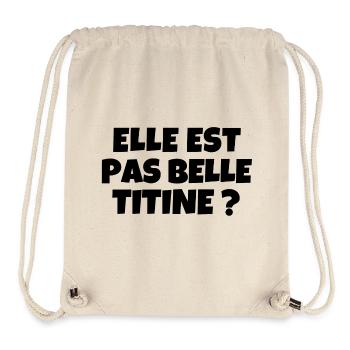 permis de conduire, voiture, conducteur, TITINE - Sac à cordon recyclé Stanley/Stella - blanc naturel - Devant