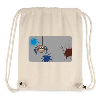 Éclaboussure de couleur Monster Spider Grey - Sac à cordon recyclé Stanley/Stella - blanc naturel - Devant