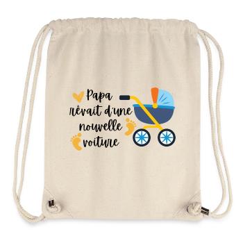 Dad dreamed of a new car - Stanley/Stella Recycled Gym Bag - natural - Front