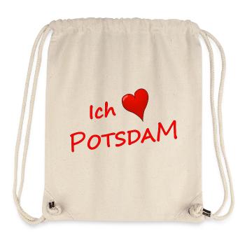 ICH LIEBE POTSDAM - Stanley/Stella recycelter Gym Bag - Naturweiß - Vorne