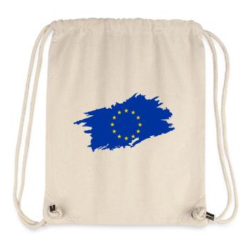 Drapeau de l’Union européenne - Sac à cordon recyclé Stanley/Stella - blanc naturel - Devant