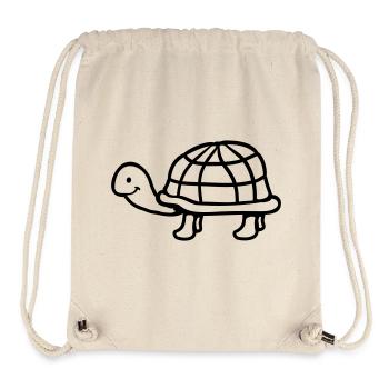 Turtle long neck smiling happy funny - Stanley/Stella Recycled Gym Bag - natural - Front
