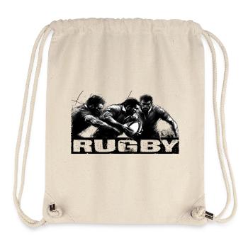 Rugby en mouvement - Sac à cordon recyclé Stanley/Stella - blanc naturel - Devant