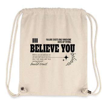 Believe You - Stanley/Stella recycelter Gym Bag - Naturweiß - Vorne