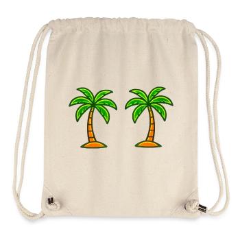 Double Palm Island Impression - Sac à cordon recyclé Stanley/Stella - blanc naturel - Devant