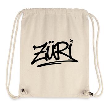 SIGNATURE ZÜRI (Noir) - Sac à cordon recyclé Stanley/Stella - blanc naturel - Devant