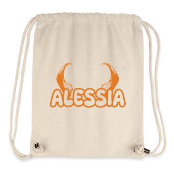 Geschenk für Alessia - Stanley/Stella recycelter Gym Bag - Naturweiß - Vorne