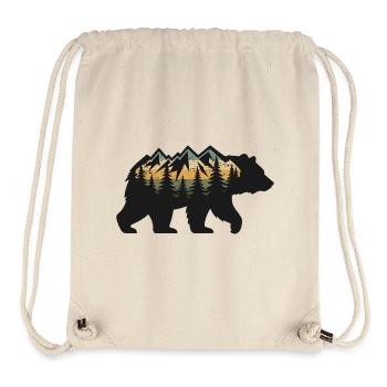 Bär Wald Berge Silhouette Braunbär Wildnis Grizzly - Stanley/Stella recycelter Gym Bag - Naturweiß - Vorne