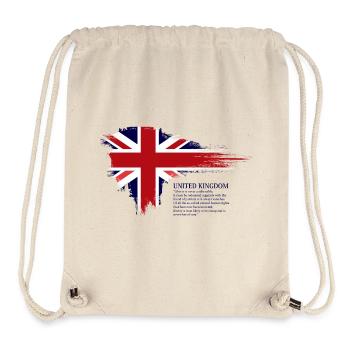 Brushstroke Union Jack Flag - Stanley/Stella Recycled Gym Bag - natural - Front