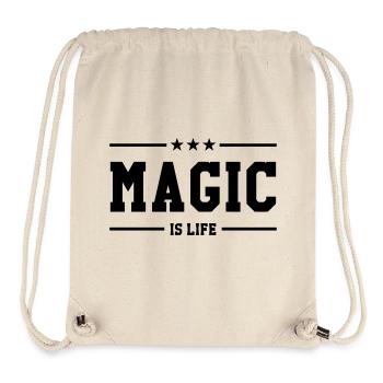 Magic is life - Sac à cordon recyclé Stanley/Stella - blanc naturel - Devant