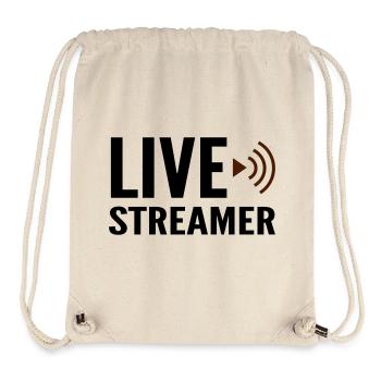 Streamer Live-Streamer - Stanley/Stella recycelter Gym Bag - Naturweiß - Vorne