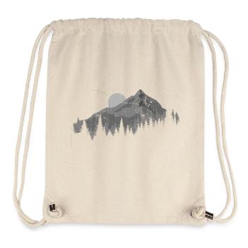 Moonlit Peaks Silhouette - Stanley/Stella Recycled Gym Bag - natural - Front