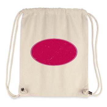 Ovaler Background schmutzig weinrot - Stanley/Stella recycelter Gym Bag - Naturweiß - Vorne