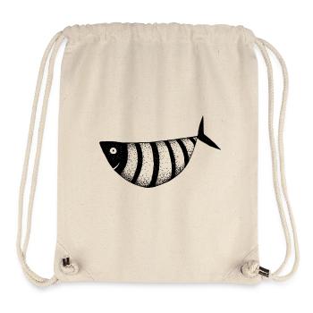 Poisson drôle - Sac à cordon recyclé Stanley/Stella - blanc naturel - Devant