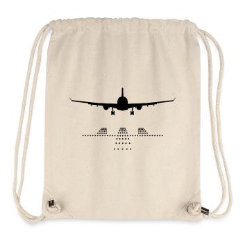 Flugzeug Landebahn - Stanley/Stella recycelter Gym Bag - Naturweiß - Vorne
