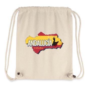 Andalusien Spanien Vintage Flamenco Souvenir - Stanley/Stella recycelter Gym Bag - Naturweiß - Vorne