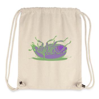Neongrünes Lila Insekt - Stanley/Stella recycelter Gym Bag - Naturweiß - Vorne