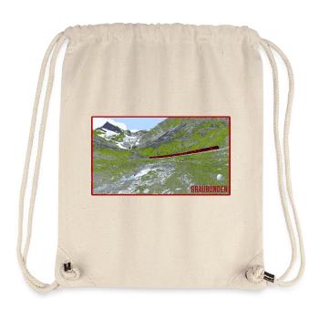 Graubünden Bergzug im Grünen - Stanley/Stella recycelter Gym Bag - Naturweiß - Vorne