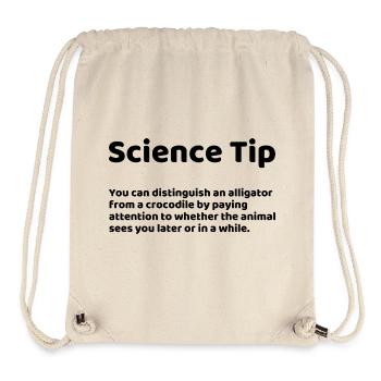 Science Tip Funny Saying - Stanley/Stella Recycled Gym Bag - natural - Front