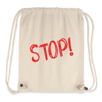 STOP. HUMOR. MESSAGE. QUOTATION. PANEL. DAD - Stanley/Stella Recycled Gym Bag - natural - Front