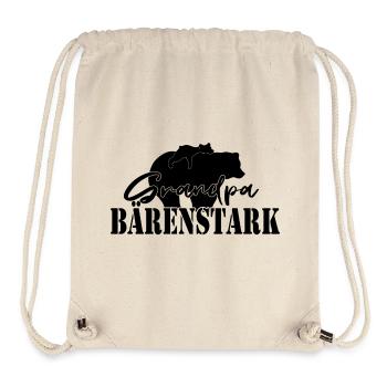 Grand-père Ours Fort Cadeau - Sac à cordon recyclé Stanley/Stella - blanc naturel - Devant