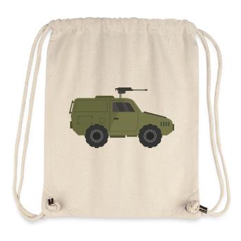 Militär-Jeep - Stanley/Stella recycelter Gym Bag - Naturweiß - Vorne