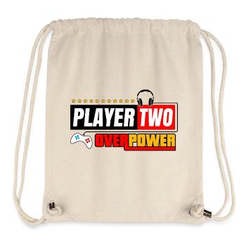 Spieler Zwei Overpower | Spieler- und Streamer-Stil - Stanley/Stella recycelter Gym Bag - Naturweiß - Vorne