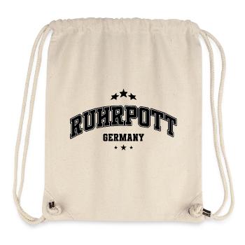 Lettrage Ruhrpott style urbain vintage design - Sac à cordon recyclé Stanley/Stella - blanc naturel - Devant