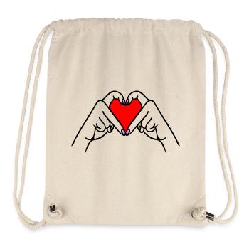Génération Cœur Amour Mains - Sac à cordon recyclé Stanley/Stella - blanc naturel - Devant