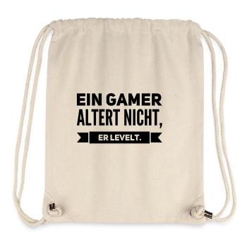 Gamer de niveau – Parfait pour un anniversaire - Sac à cordon recyclé Stanley/Stella - blanc naturel - Devant