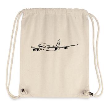 Flugzeug - Stanley/Stella recycelter Gym Bag - Naturweiß - Vorne