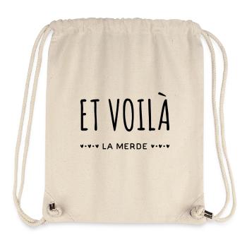 Et Voilà la Merde – cheeky French saying - Stanley/Stella Recycled Gym Bag - natural - Front
