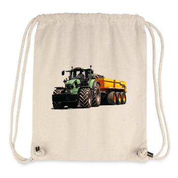 Deutz avec remorque benne - Sac à cordon recyclé Stanley/Stella - blanc naturel - Devant