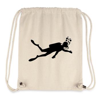 Diver underwater - Stanley/Stella Recycled Gym Bag - natural - Front