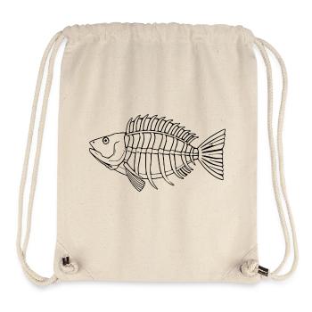 Poisson chemise poisson motif,Cadeau de vêtements de pêche - Sac à cordon recyclé Stanley/Stella - blanc naturel - Devant