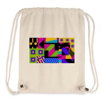 Nova Neon Geometry - Stanley/Stella Recycled Gym Bag - natural - Front