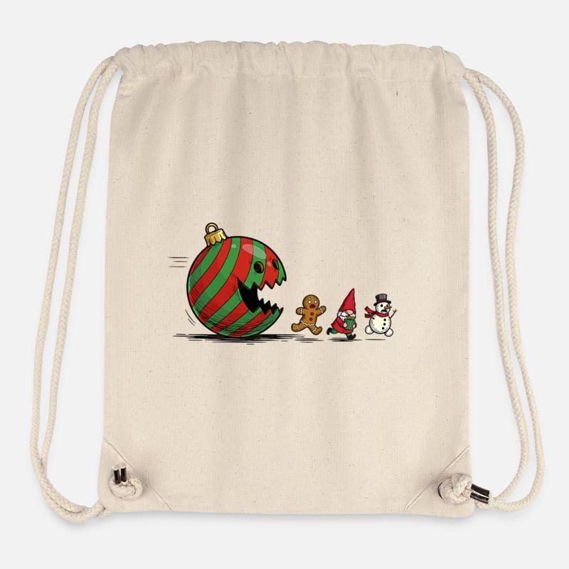 Verschlingende Weihnachtskugel Ornament - Stanley/Stella recycelter Gym Bag - Naturweiß