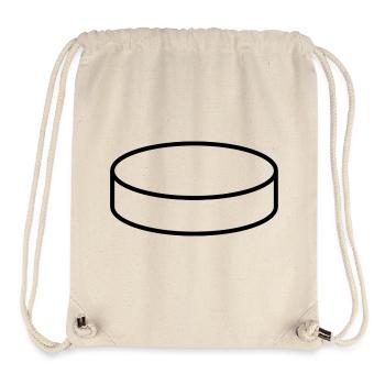 Eishockey-Puck - Stanley/Stella recycelter Gym Bag - Naturweiß - Vorne