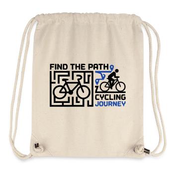 Bicycle Labyrinth Tour Lettering - Stanley/Stella Recycled Gym Bag - natural - Front