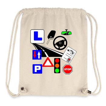 Leçons de circulation - Sac à cordon recyclé Stanley/Stella - blanc naturel - Devant