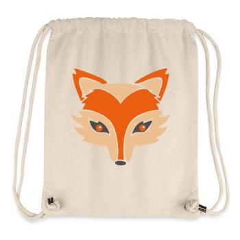 schlauer Fuchs FOXY Tier Gesicht Augen Wald Herbst - Stanley/Stella recycelter Gym Bag - Naturweiß - Vorne