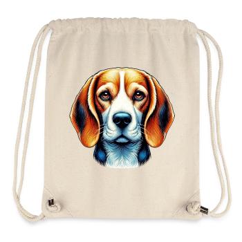 Beagle Hund - Stanley/Stella recycelter Gym Bag - Naturweiß - Vorne