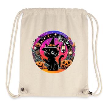 Spooky kitty Halloween 4 - Stanley/Stella Recycled Gym Bag - natural - Front