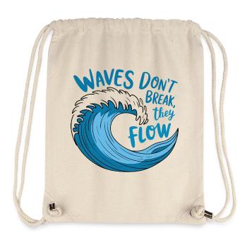 Conception de vagues fluides - Sac à cordon recyclé Stanley/Stella - blanc naturel - Devant