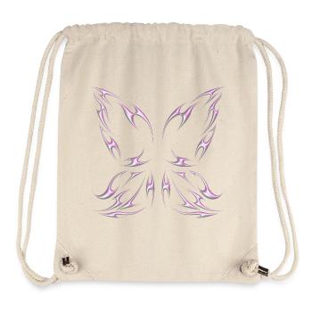 Chrom Metallic Feenflügel Tribal Design - Stanley/Stella recycelter Gym Bag - Naturweiß - Vorne