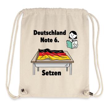 Deutschland Note 6 - Stanley/Stella recycelter Gym Bag - Naturweiß - Vorne